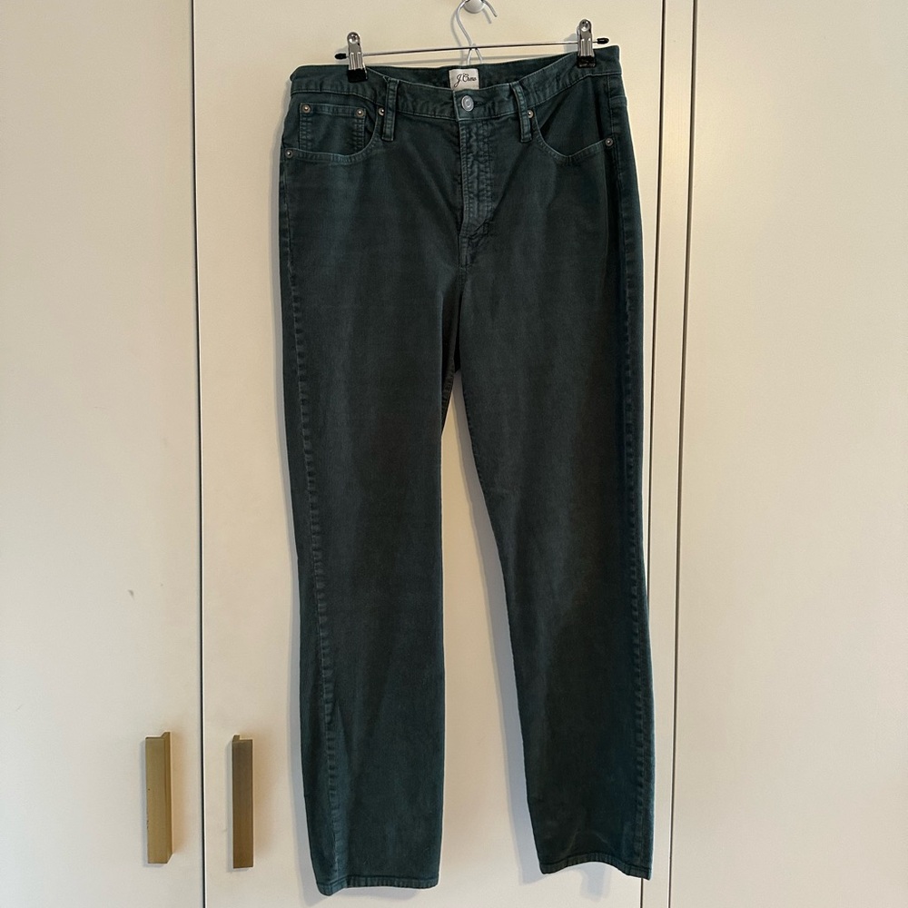 J. Crew Forest Green Corduroy Pants 31T